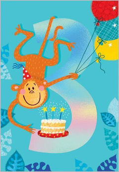 Picture of 3 Monkey & Cake