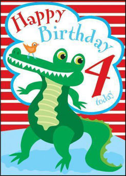 Picture of Happy Birthday 4 today Crocodile