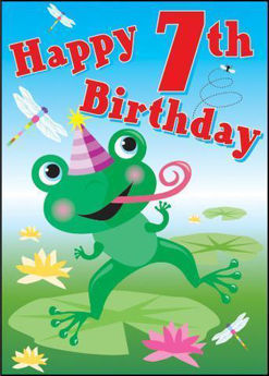 Picture of Happy 7th Birthday frog