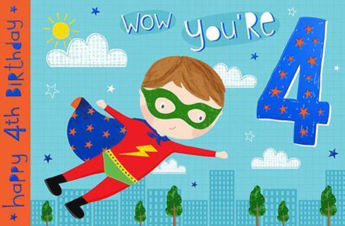 Picture of Wow you're 4. Superhero