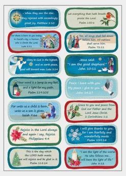 Picture of 70 Christmas Bible Verse Stickers