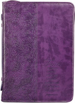 Picture of Bible Cover : Faith Ex Lg Purple