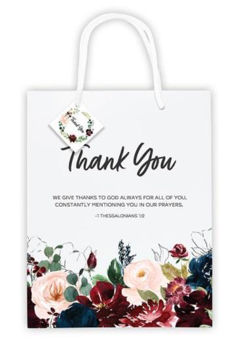 Picture of Thank You Floral Gift Bag Medium
