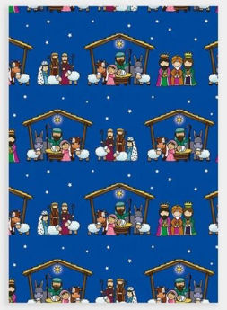 Picture of Nativity 6 Sheets of Gift Wrap and Tags