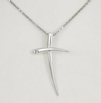 Picture of Contemporary Cross with Cubic Zirconia