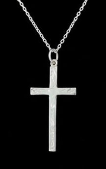 Picture of Engraved Cube Silver Cross