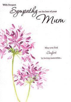 Picture of Sympathy on the loss of your Mum -Pink Flowers