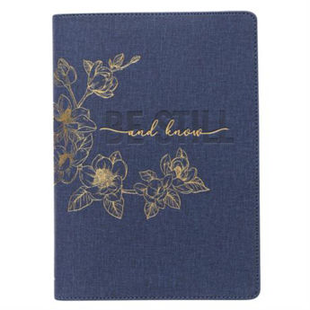 Picture of Be Still and Know Lux Zip Journal Navy