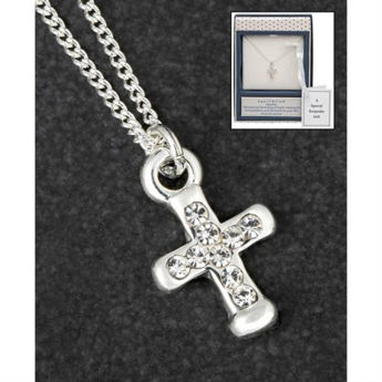 Picture of Silver Plated Cross Chain Necklace