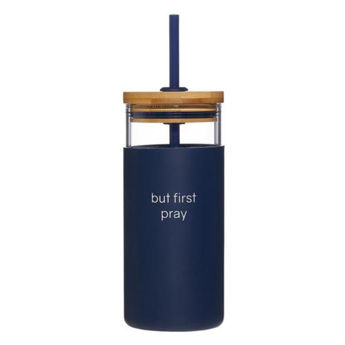 Picture of But First Pray Tumbler with Straw